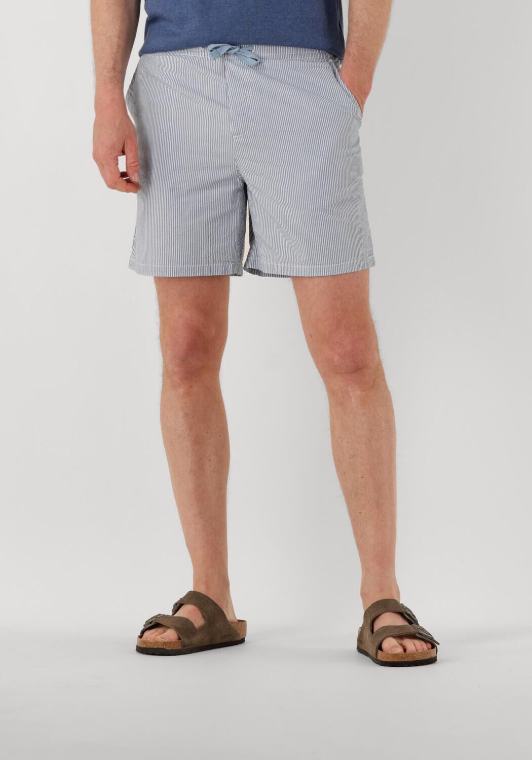 TOMMY JEANS Heren Broeken Tjm Seersucker Stp Beach Short Lichtblauw