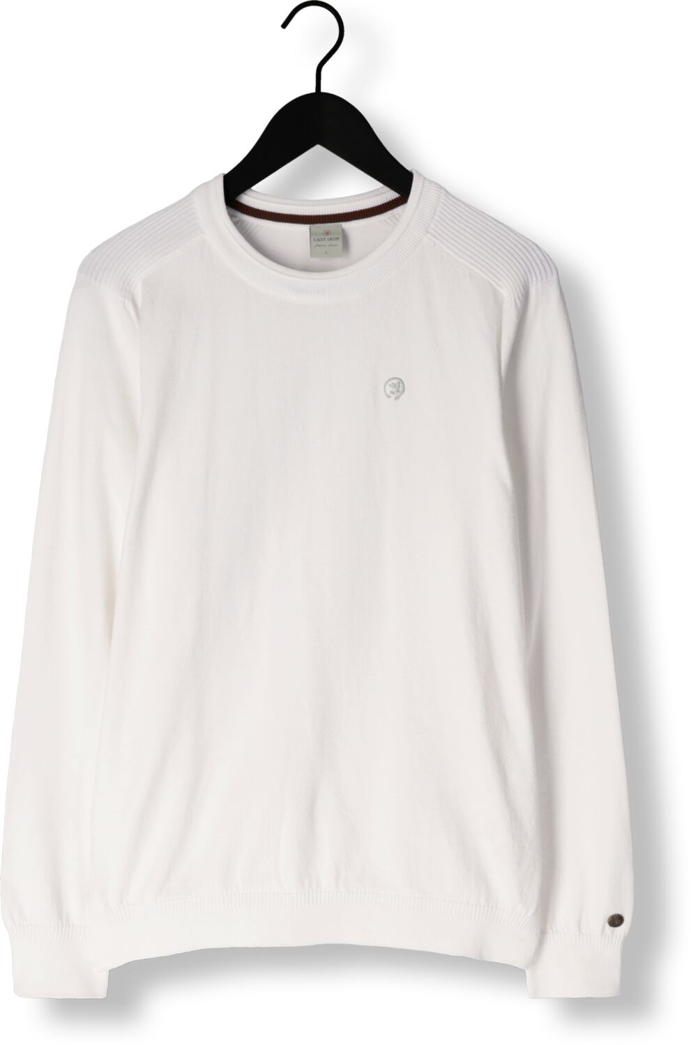 CAST IRON Heren Truien & Vesten Crewneck Essential Cotton Stretch Wit
