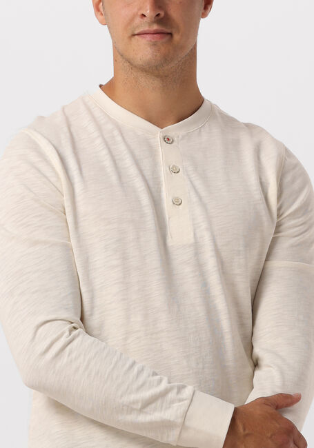 Gebroken wit SCOTCH & SODA Longsleeves SLUB HENLEY LONG SLEEVE TEE - large