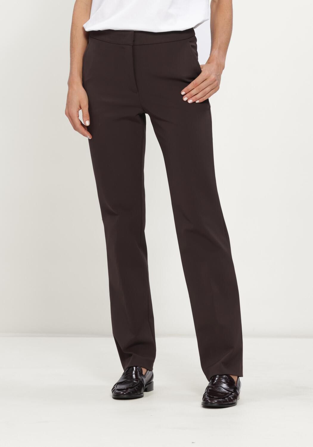 Bruine CAMBIO Pantalon SUGAR MICROSTRUCTURE SUPERSTRETCH - large