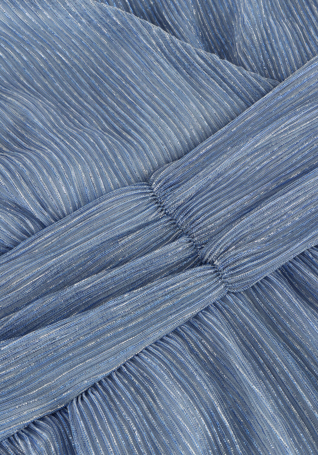 Lichtblauwe NEO NOIR Maxi jurk NOMO GLITZ DRESS - large