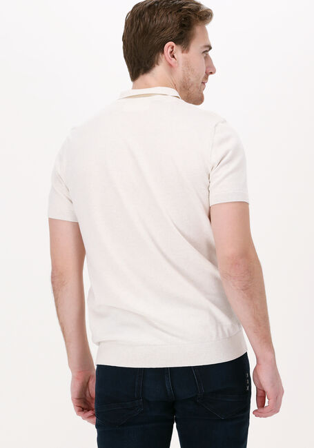 Gebroken wit SELECTED MEN Polo SLHBERG SS POLO NECK B - large