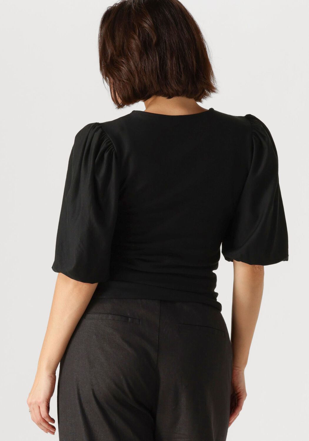 GESTUZ Dames Tops & T-shirts Rifagz Balloon Blouse Zwart
