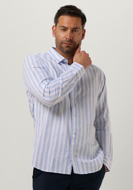 Blauwe SELECTED HOMME Klassiek overhemd SLHSLIMNEW-LINEN SHIRTS LS CLASSIC W - large