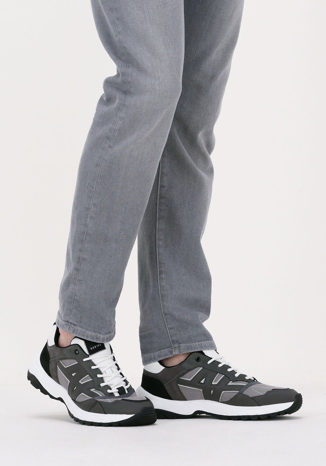 Grijze NUBIKK Lage sneakers ROSS TREK EDGE HEREN - large