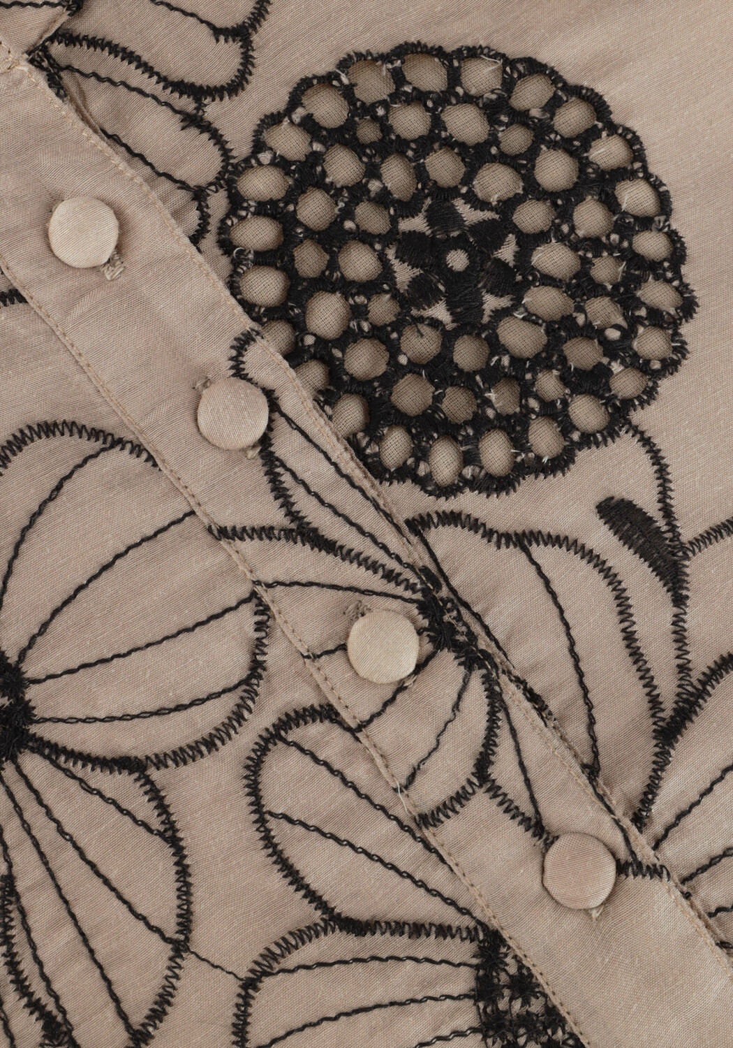 Beige NOTRE-V Mini jurk NV-BOWIE MINI DRESS - large