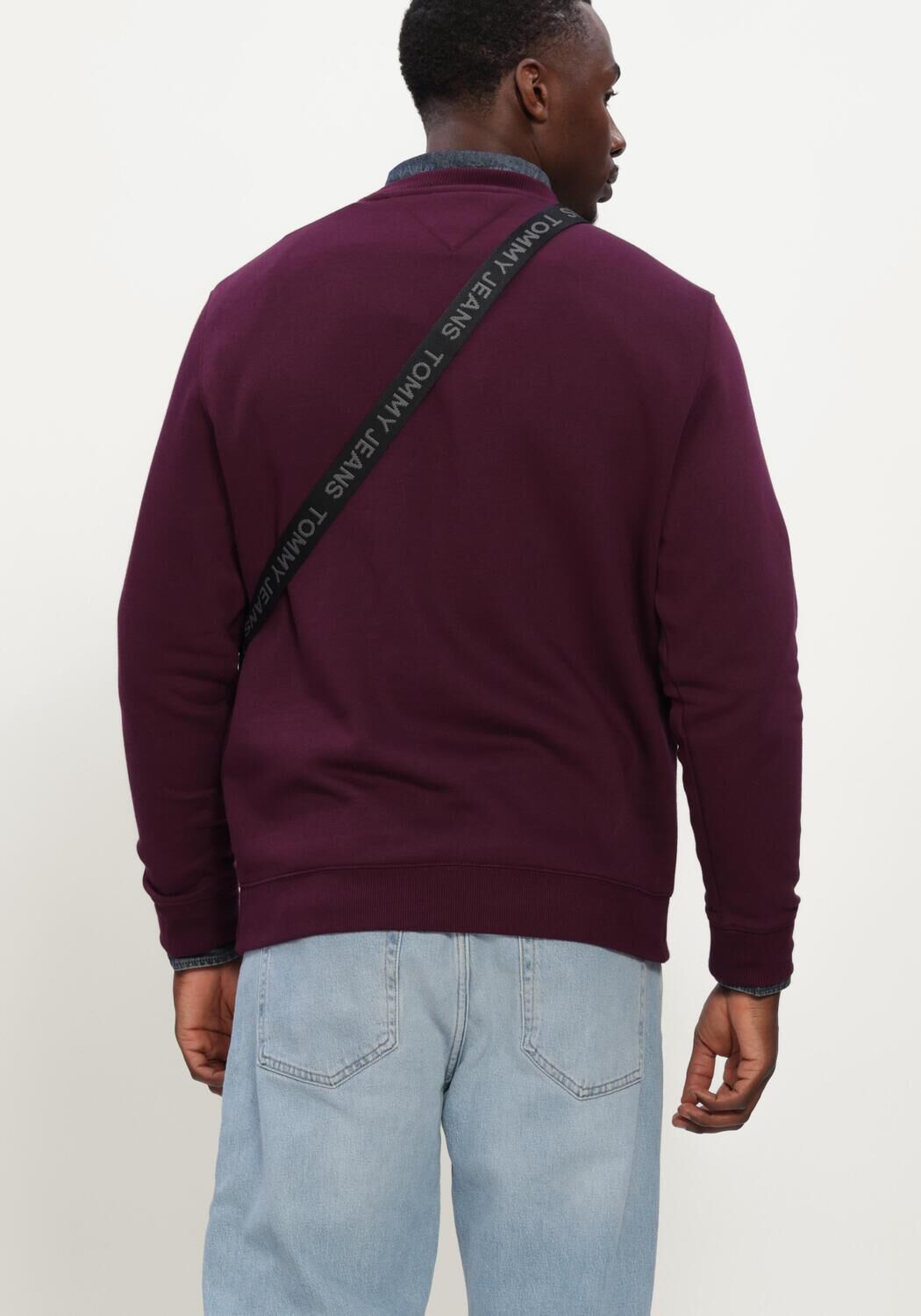 Bordeaux TOMMY JEANS Sweater TJM REG S FLAG CREW EXT - large