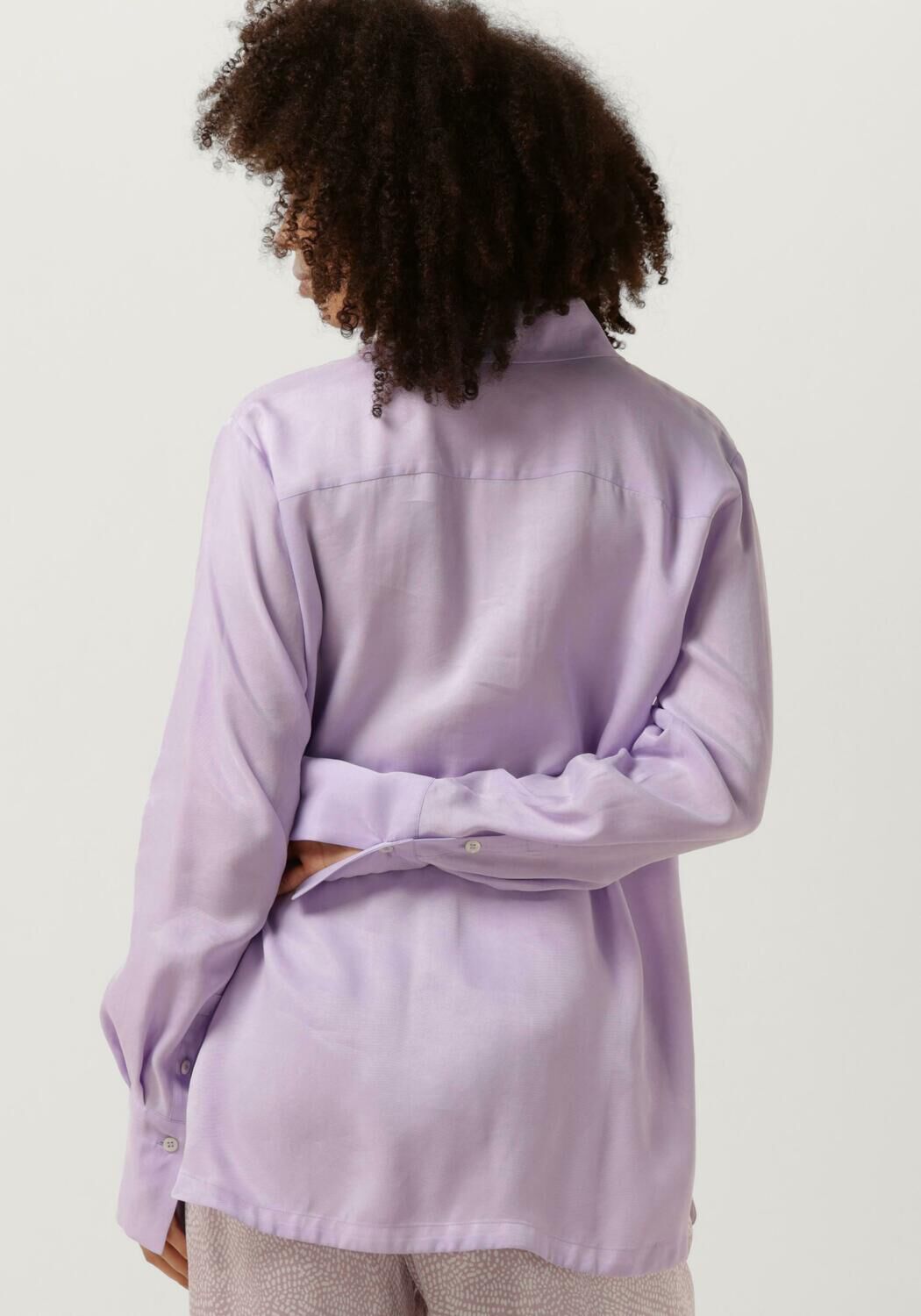 VANILIA Dames Blouses Relax Satin Shirt Paars