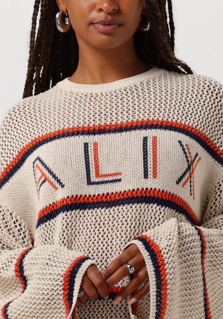 Witte ALIX THE LABEL Truien/vesten LADIES KNITTED AJOUR ALIX PULLOVER - large