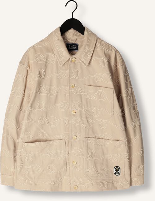 Beige SCOTCH & SODA Overshirt ROBE JACQUARD TWILL OVERSHIRT JACKET Beige SCOTCH & SODA Overshirt ROBE JACQUARD TWILL OVERSHIRT JACKET - large