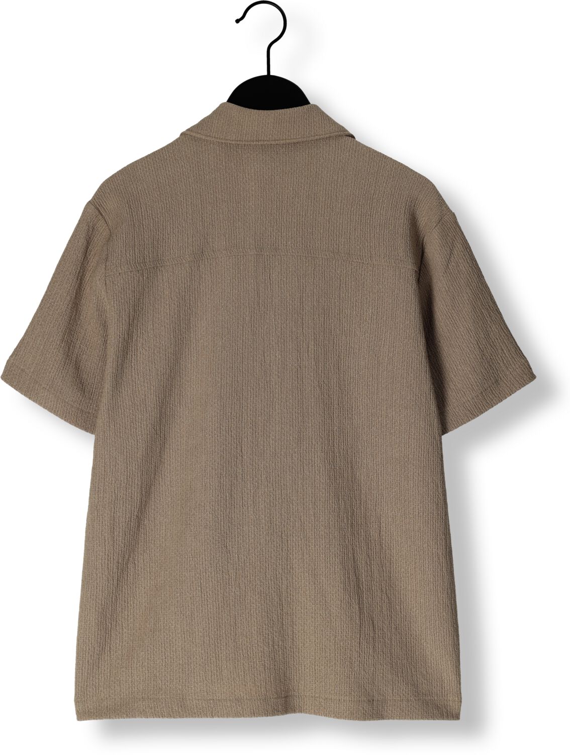 MALELIONS Jongens Polo's & T-shirts Seersucker Shirt Beige
