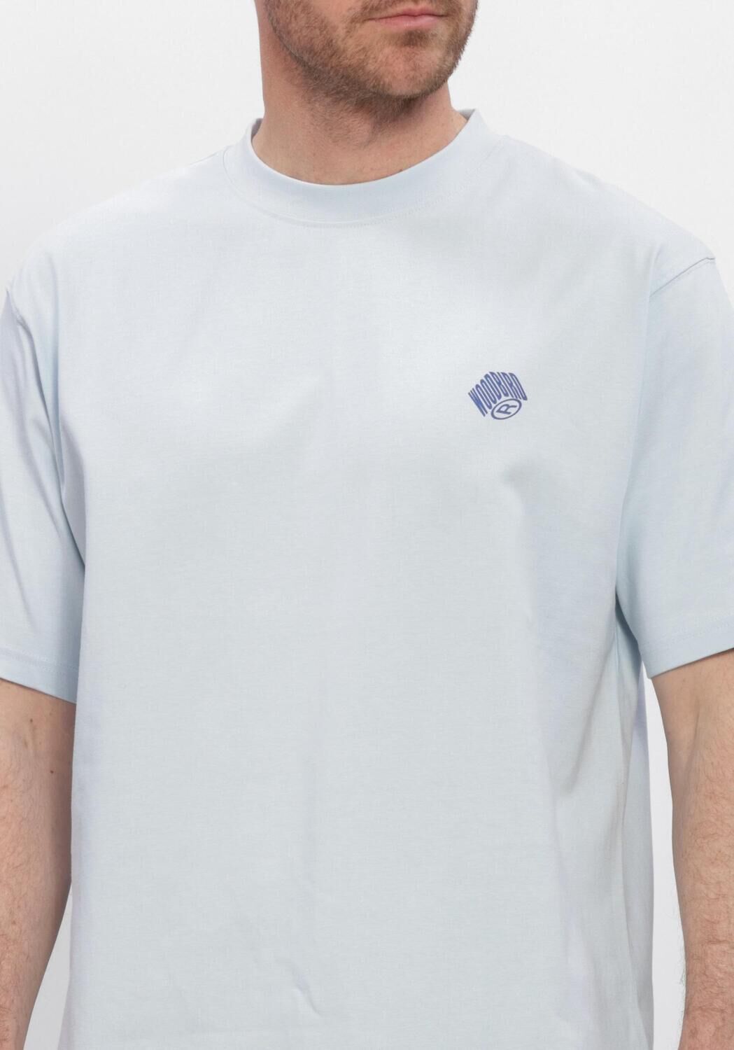 Blauwe WOODBIRD T-shirt WBBAINE CARP TEE - large