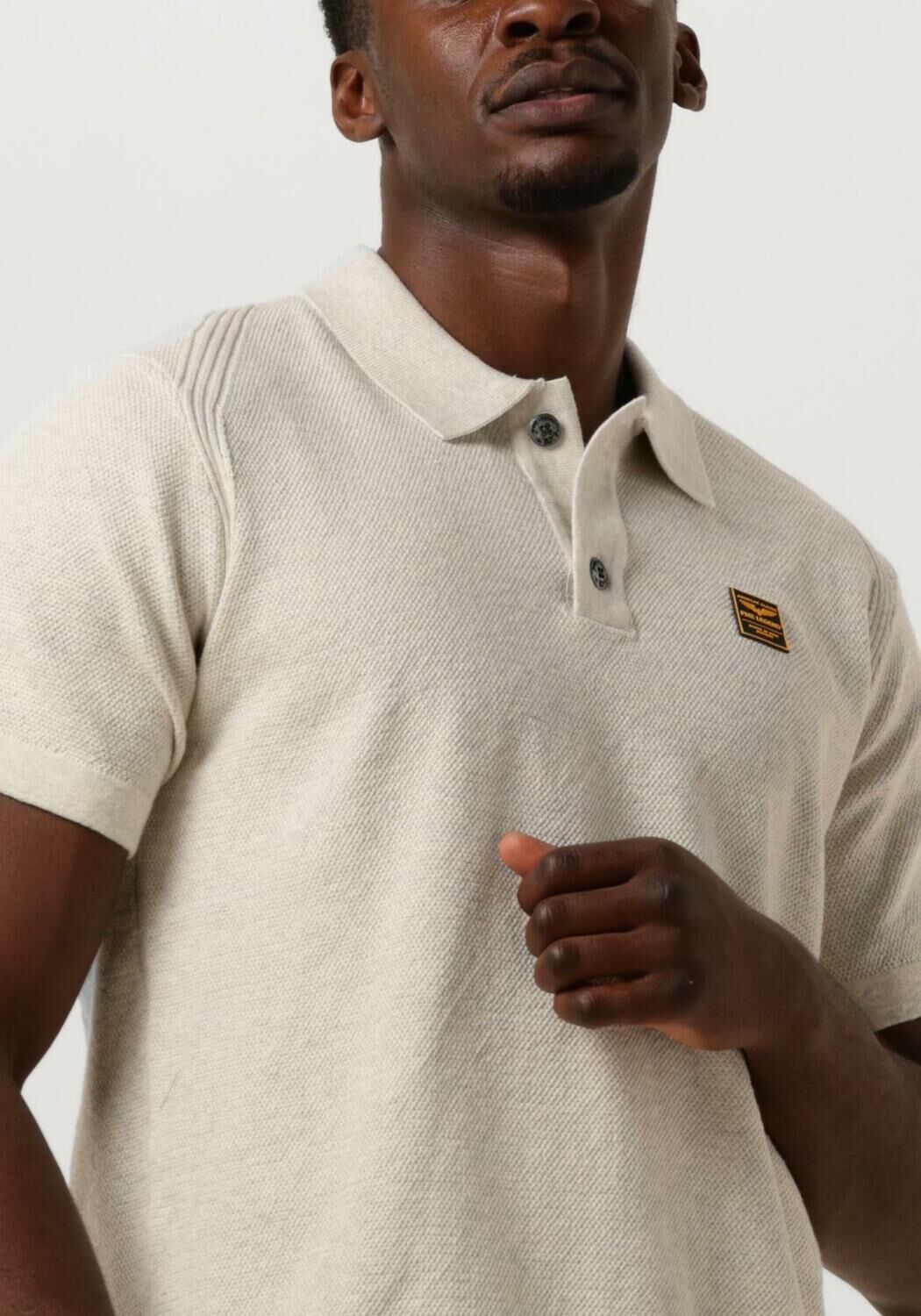 PME LEGEND Heren Polo's & T-shirts Short Sleeve Polo Knitted Beige