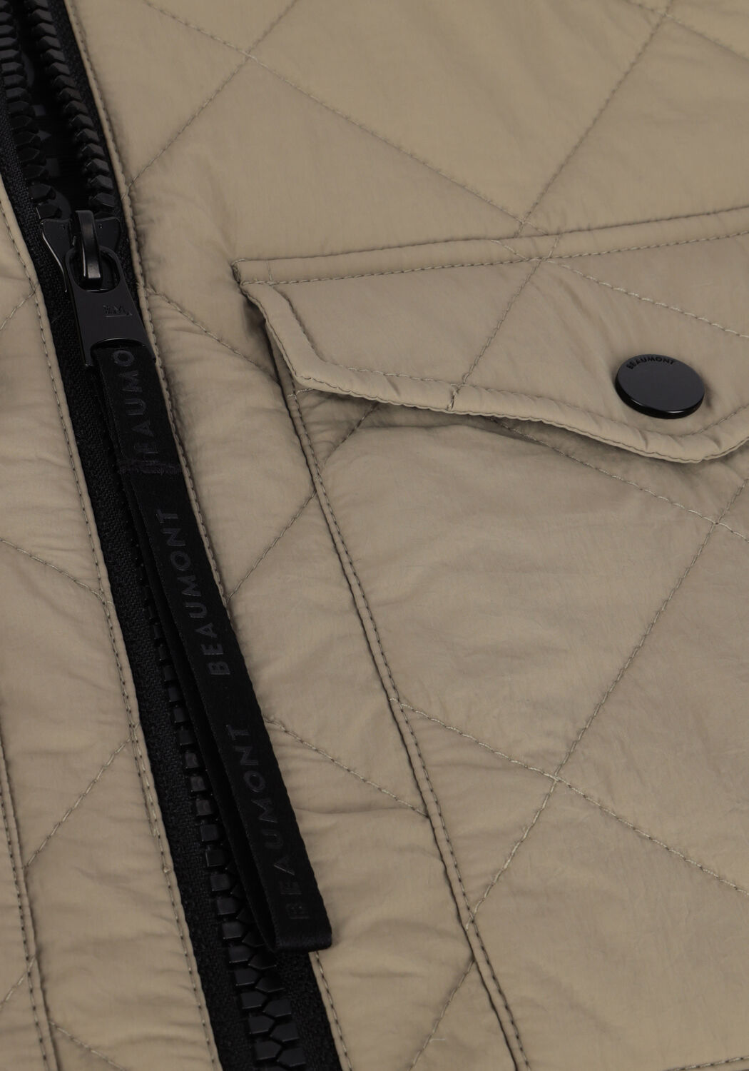 Taupe BEAUMONT Gewatteerde jas LONG PADDED PARKA - large