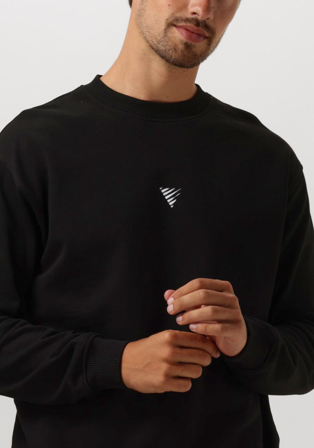 PURE PATH Heren Truien & Vesten Loose Fit Sweaters Crewneck305 Zwart