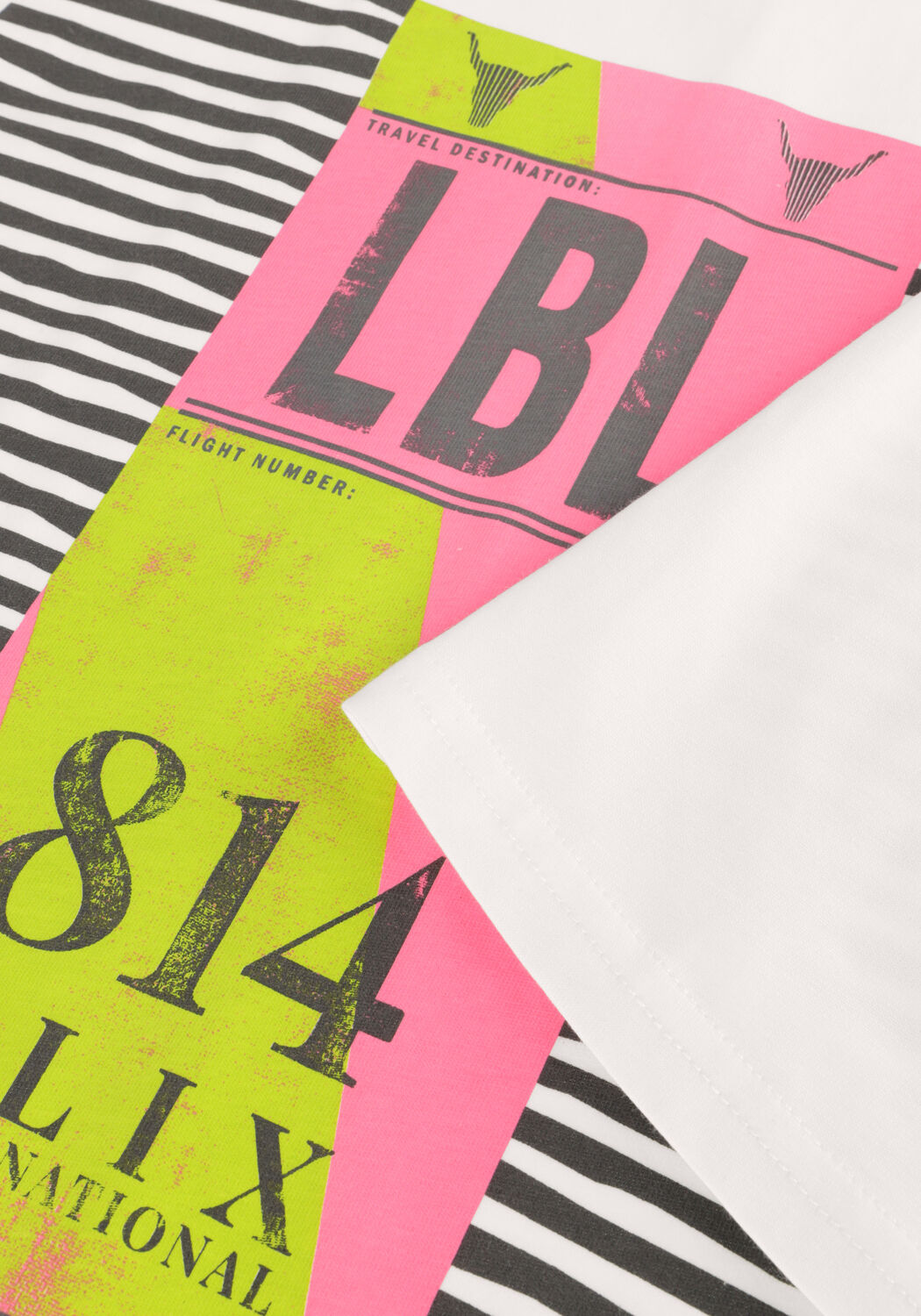 Witte ALIX THE LABEL T-shirt LADIES KNITTED TRAVEL T-SHIRT - large