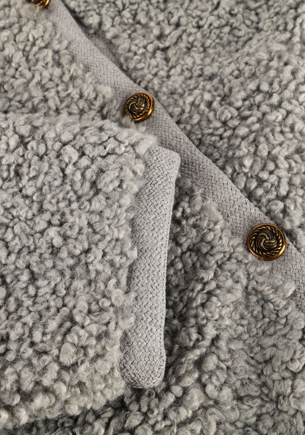 Grijze CO'COUTURE Jack NEW TIMMY TEDDY JACKET - large