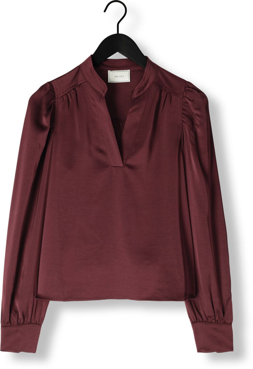 NEO NOIR Dames Blouses Rosslyn Heavy Sateen Blouse Bordeaux