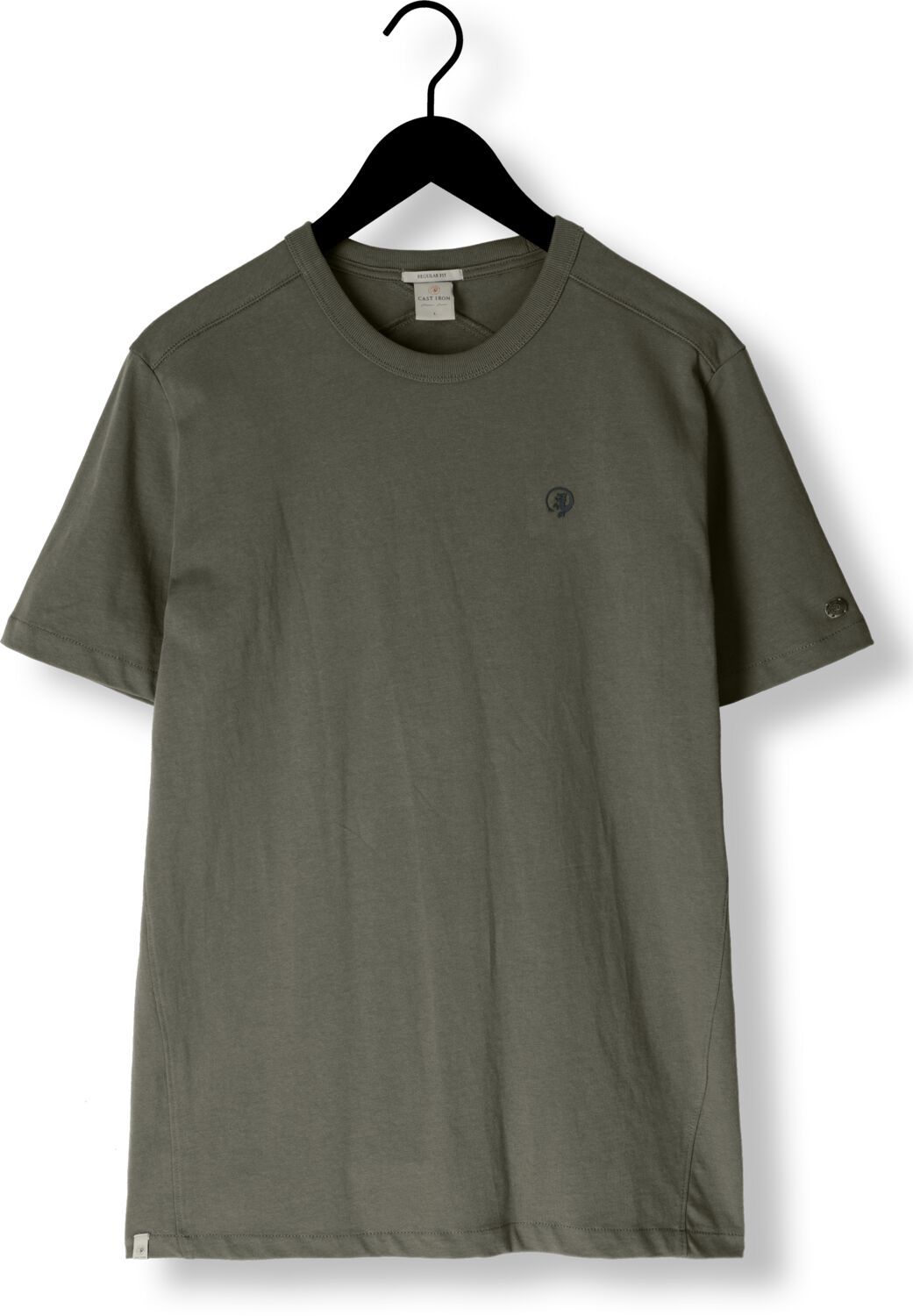 CAST IRON Heren Polo's & T-shirts Short Sleeve R-neck Heavy Co Jersey Regular Fit Groen