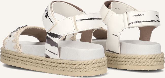 Witte MOU Platte sandalen ROPE SANDAL BLACK WITH STRAP Witte MOU Platte sandalen ROPE SANDAL BLACK WITH STRAP - large