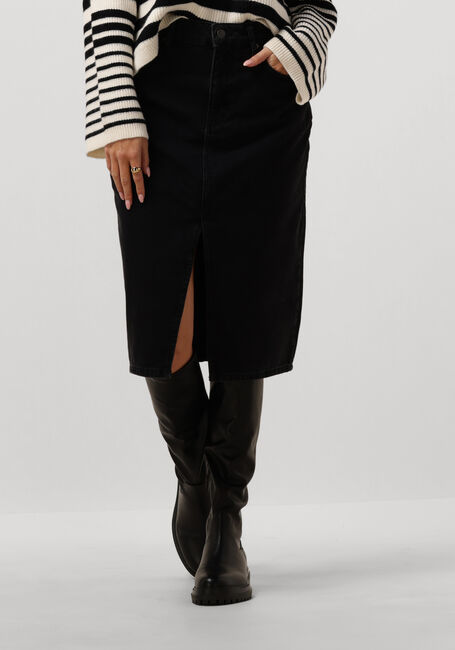 Zwarte OBJECT Midirok OBJHARLOW MIDI DENIM SKIRT - large