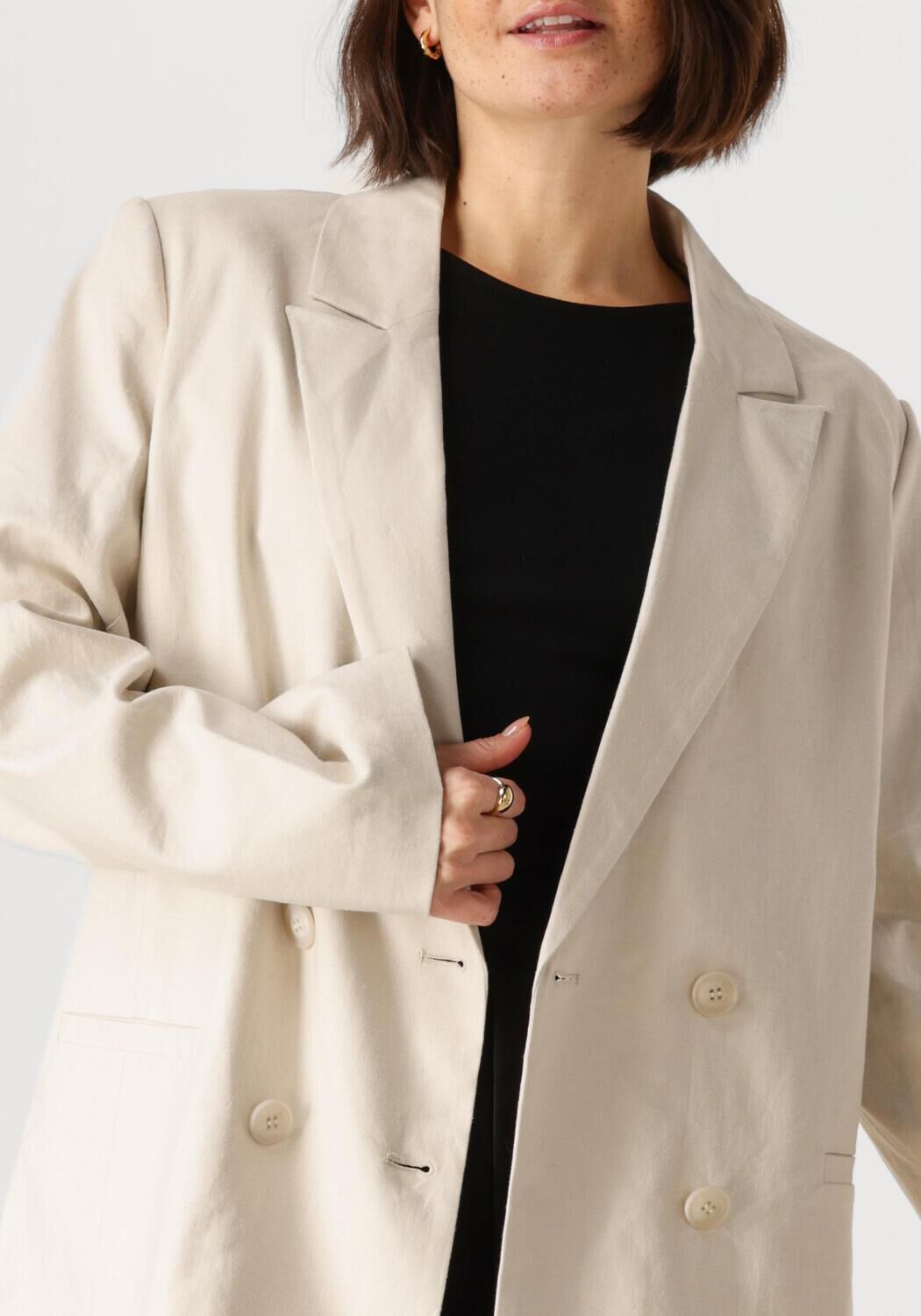 GESTUZ Dames Blazers Elarahgz Linen Blazer Gebroken Wit