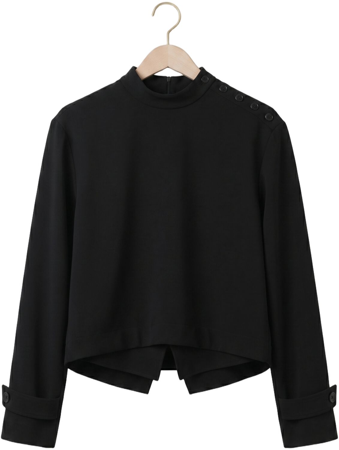 DANTE6 Dames Tops & T-shirts Raes Button Detail Top Zwart