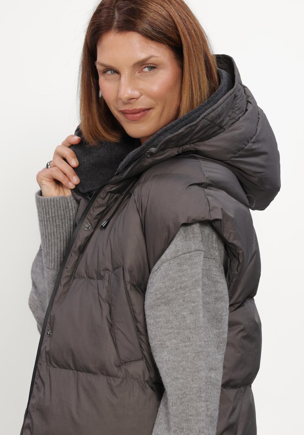 Antraciet WITHBLACK Bodywarmer WBLVENICE DOWN WAISTCOAT - large