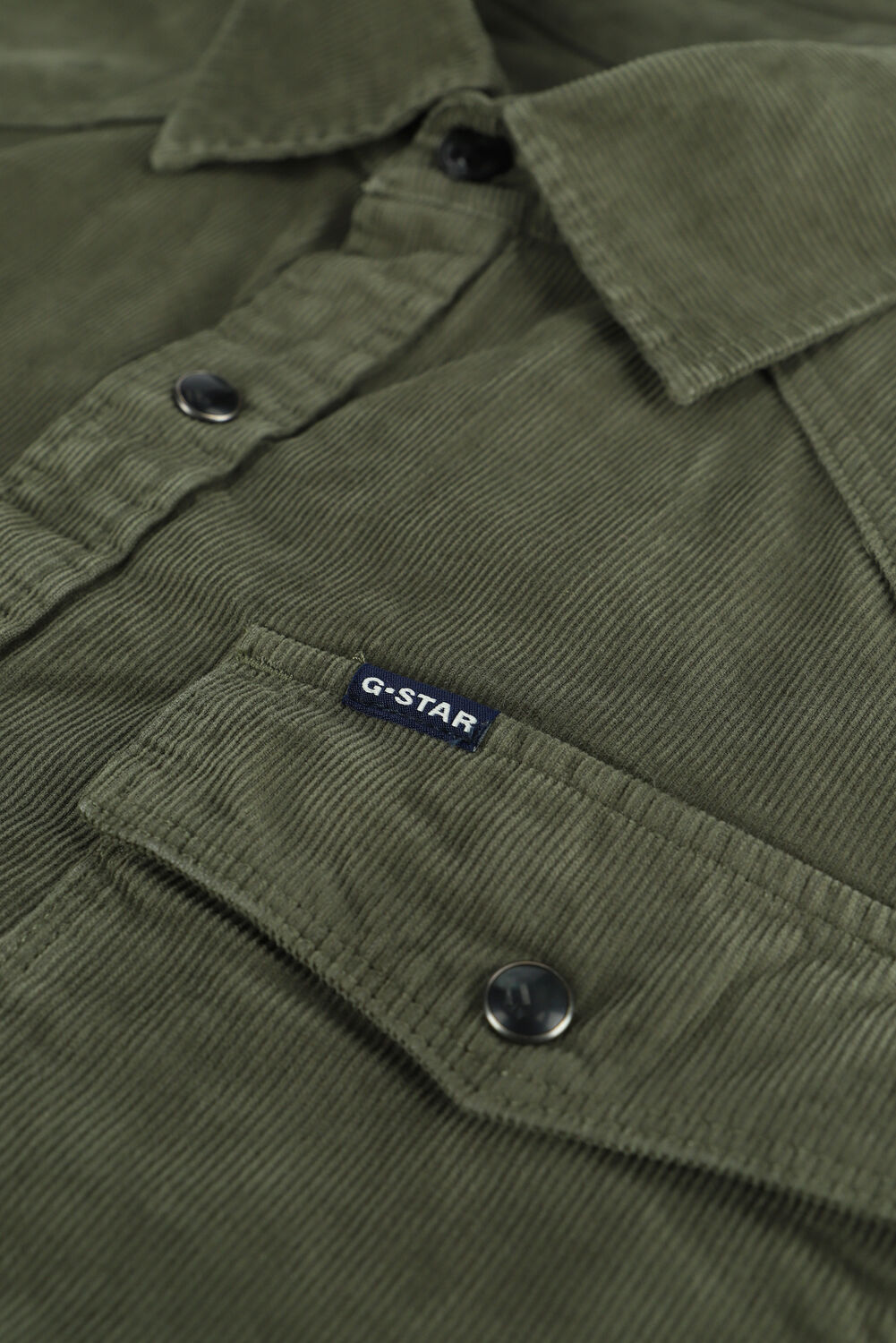 Olijf G-STAR RAW Casual overhemd C436 - ESPER CORDUROY RFD- 330 - large