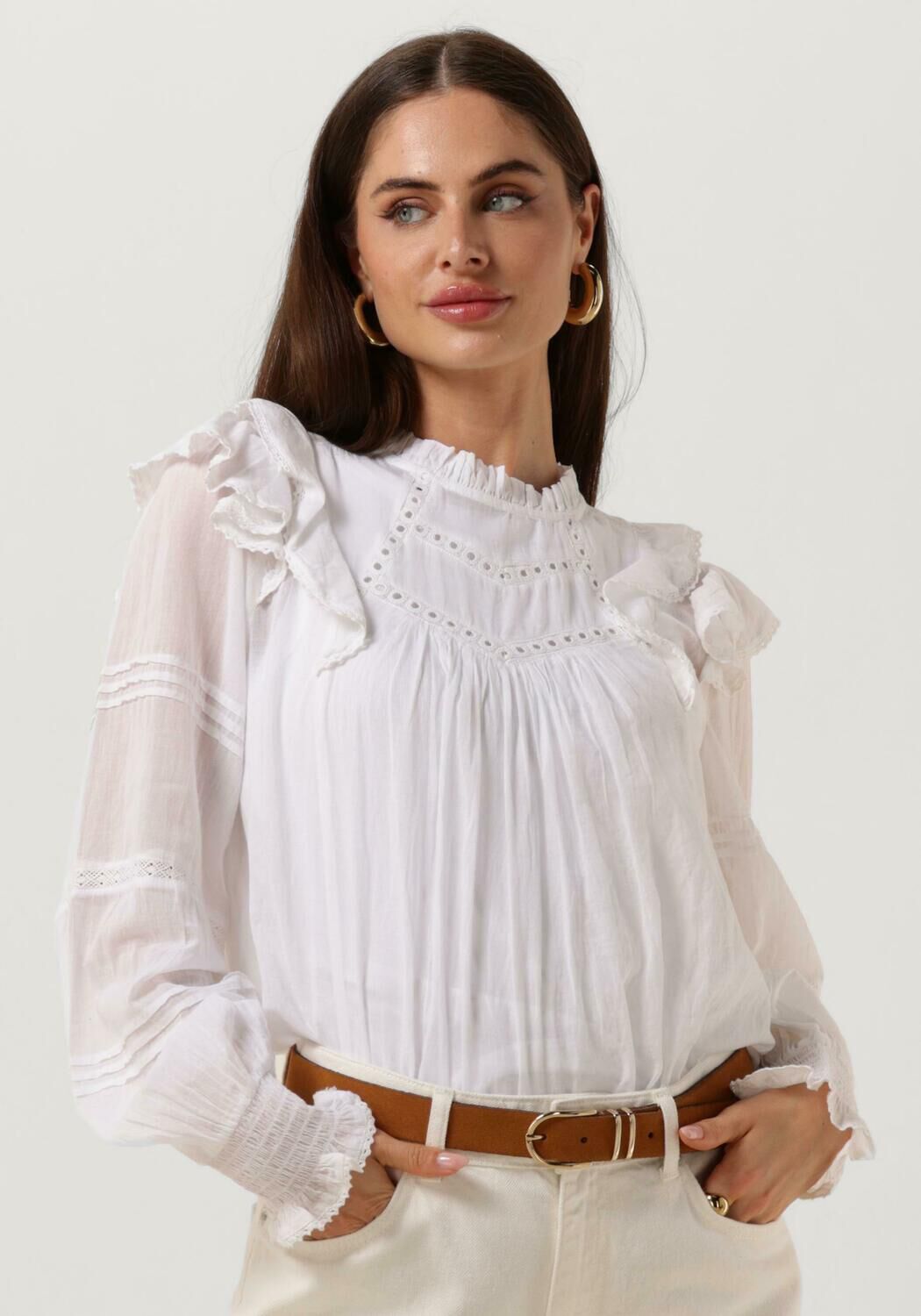 NEO NOIR Dames Blouses Simkie S Voile Blouse Wit