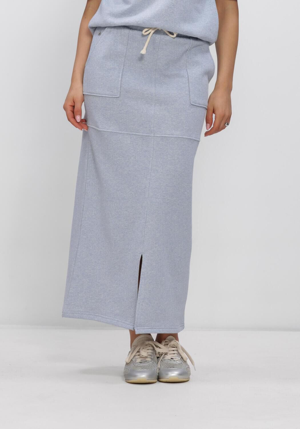 Blauwe NUKUS Maxirok MAARTJE SKIRT LUREX - large