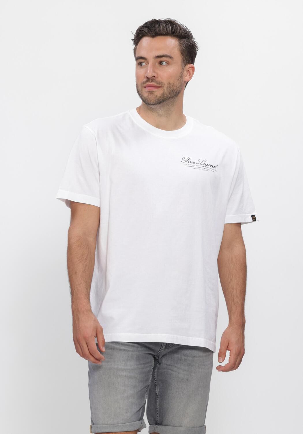 Witte PME LEGEND T-shirt SHORT SLEEVE R-NECK JERSEY DIGITAL COMFORT - large