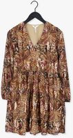 Bruine OBJECT Mini jurk BRITNEY L/S SHORT DRESS