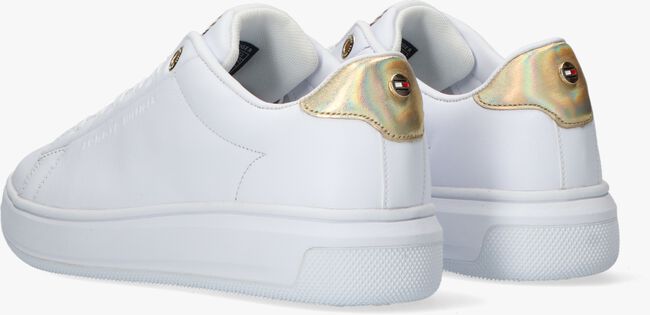 Witte TOMMY HILFIGER Lage sneakers METALLIC LEATHER CUPSOLE - large