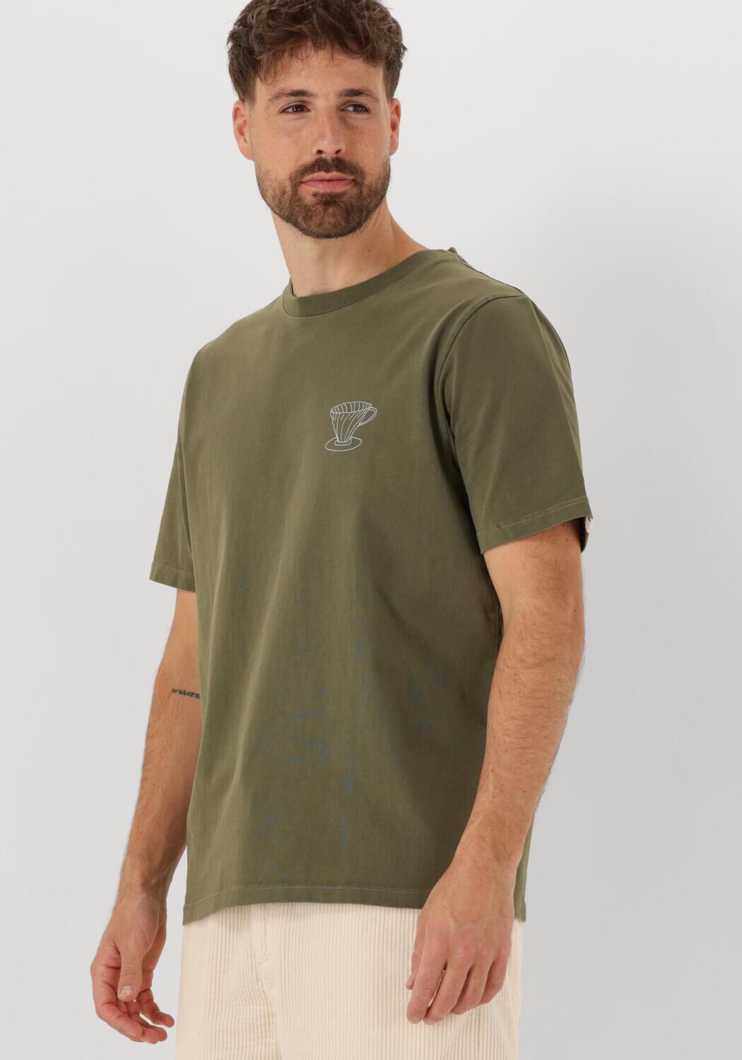ANERKJENDT Heren Polo's & T-shirts Akkikki Monday Slow Tee Groen