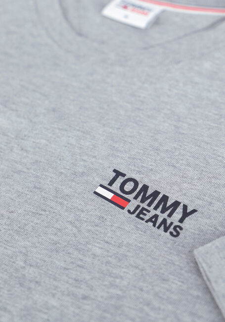 Lichtgrijze TOMMY JEANS T-shirt TJM REGULAR CORP LOGO C NECK - large