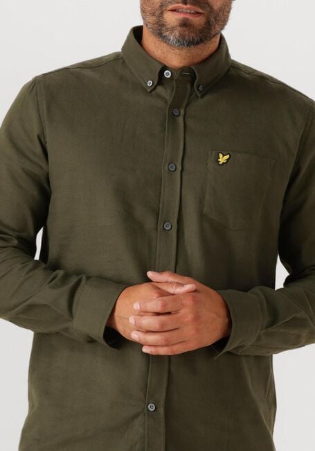 Groene LYLE & SCOTT Casual overhemd PLAIN FLANNEL SHIRT - large