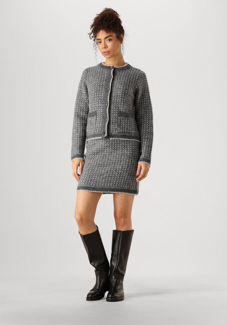 Donkergrijze SELECTED FEMME Vest SLFSINE LS KNIT CARDIGAN - large