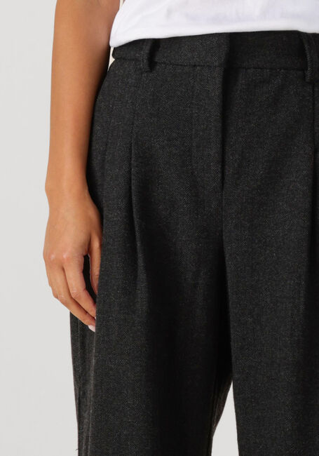 Donkergrijze MSCH COPENHAGEN Wijde broek MSCHSEBA HW PANTS - large