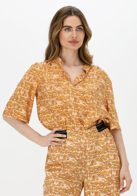 Gele SCOTCH & SODA Blouse PRINTED SHORT-SLEEVED EASY TOP - large