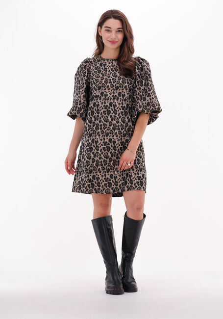 Bruine CO'COUTURE Mini jurk YOYO ANIMAL DRESS - large