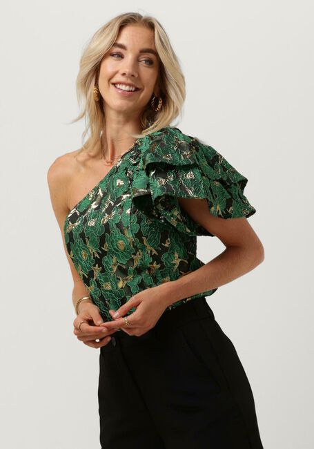 Groene CO'COUTURE Top CAMA ONE SHOULDER JACQUARD TOP - large