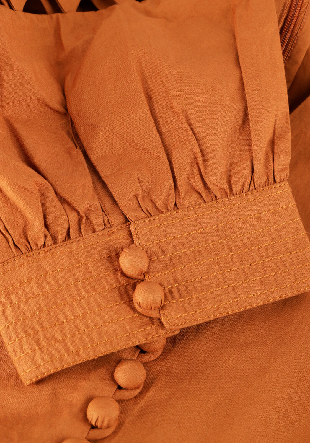 Bruine SCARLETT POPPIES Midi jurk FLEURETTA MIDI DRESS - large