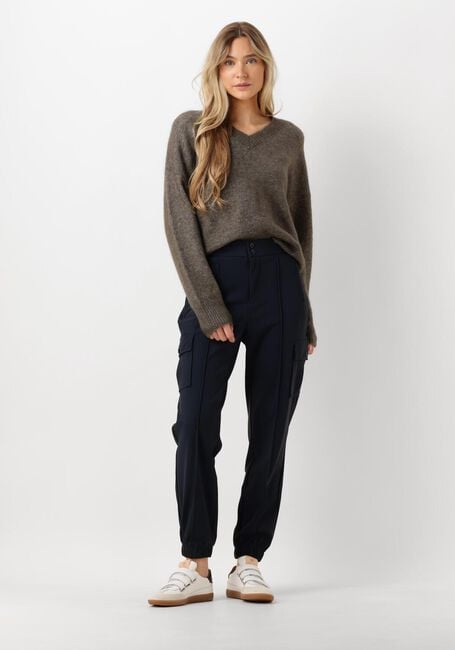 Bruine SECOND FEMALE Trui BROOK KNIT LOOSE V-NECK - large