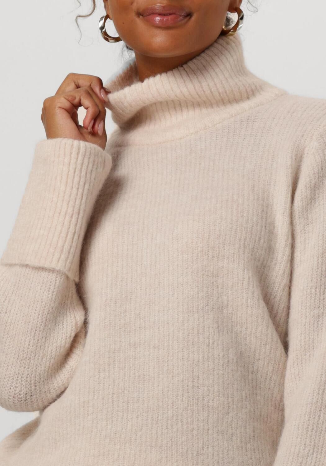 SELECTED FEMME Dames Truien & Vesten Slfsia Ras Ls Knit High Neck Beige