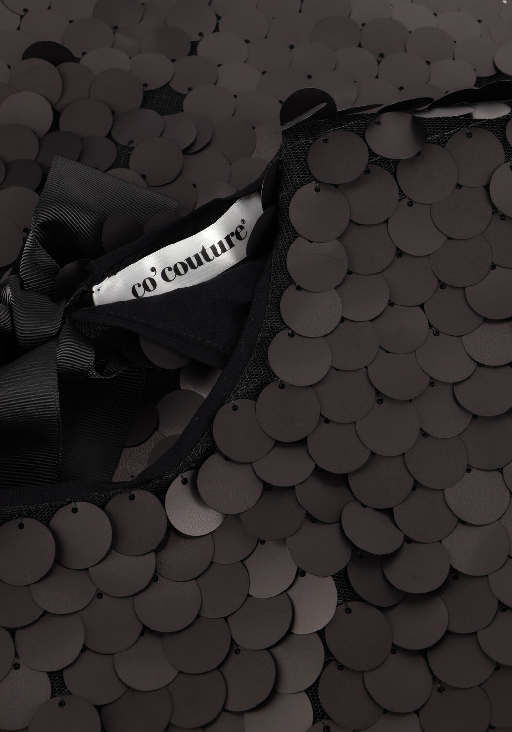 Zwarte CO'COUTURE Top MAXI CC SEQUIN BO BLOUSE - large