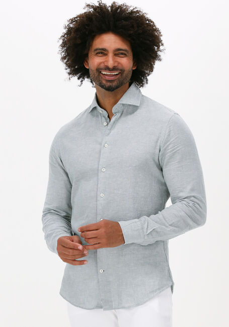 Groene PROFUOMO Casual overhemd HARTGER W COTTON-LINNEN - large