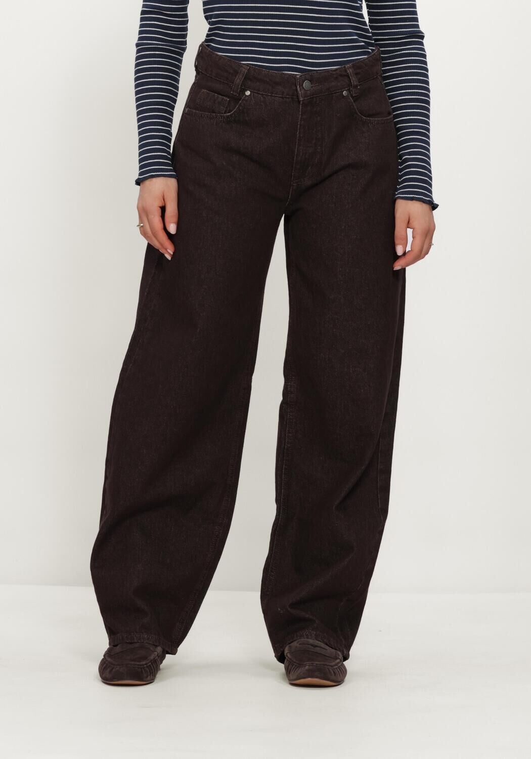 MY ESSENTIAL WARDROBE Dames Broeken Mwlance 188 High Barrel Bruin