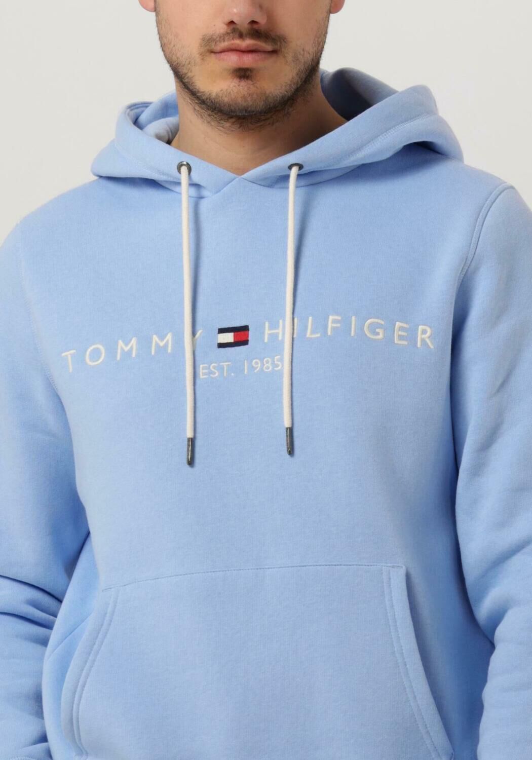 Lichtblauwe tommy trui outlet