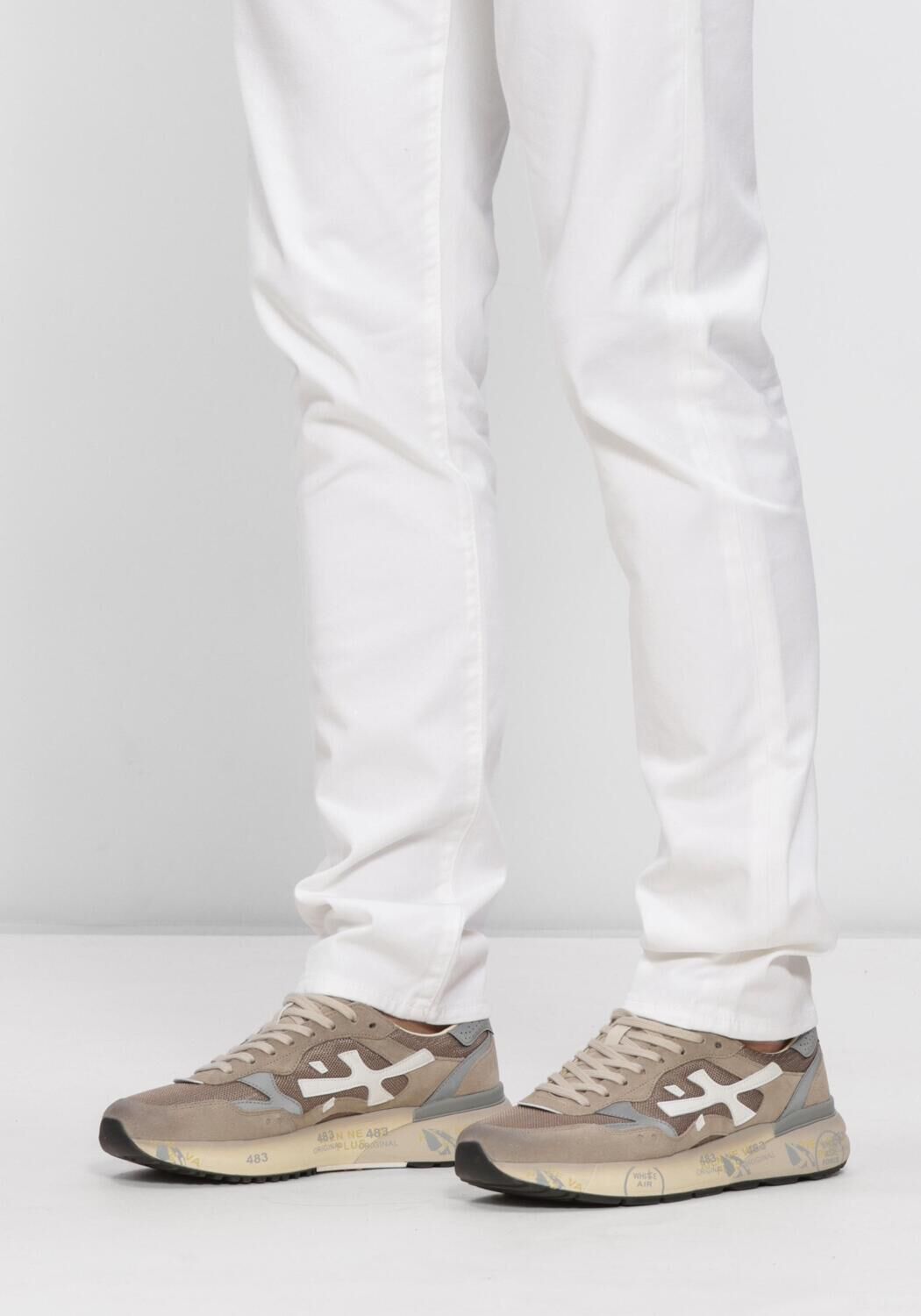 Taupe PREMIATA Lage sneakers MICK - large